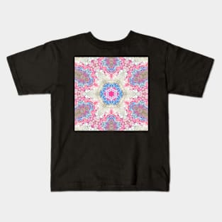 Pink and blue flower Kids T-Shirt